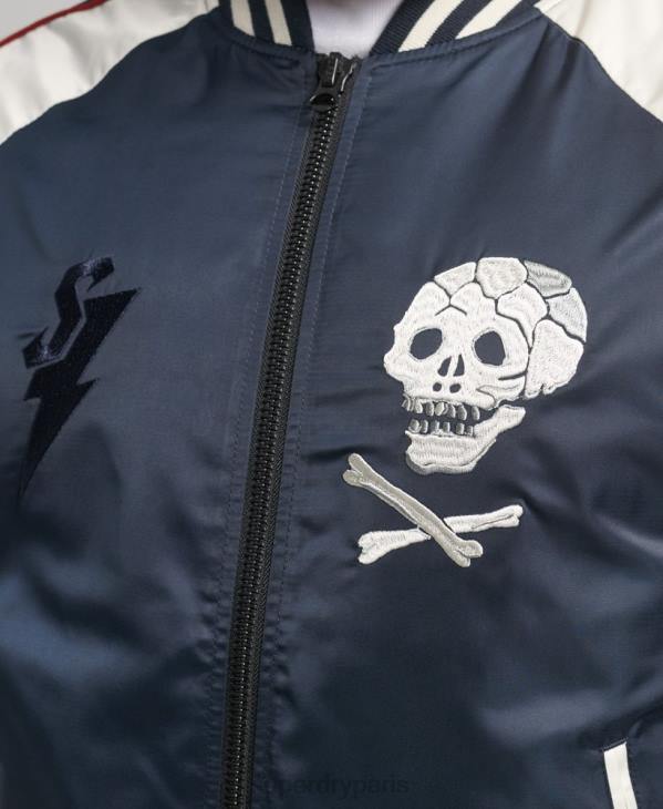 Superdry Hommes blouson sukajan vintage D64Z4585 vêtements marine