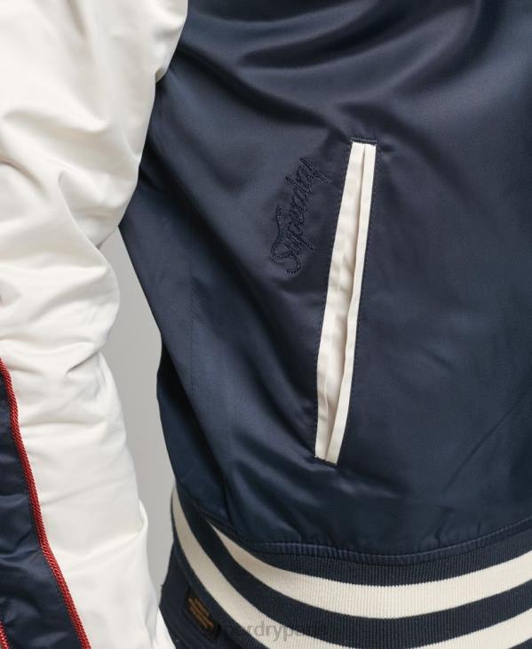 Superdry Hommes blouson sukajan vintage D64Z4585 vêtements marine