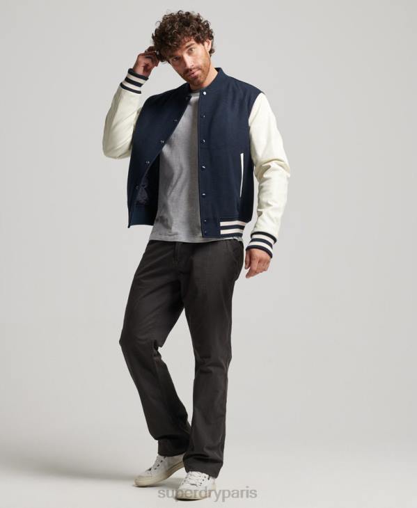 Superdry Hommes blouson universitaire universitaire D64Z954 vêtements marine