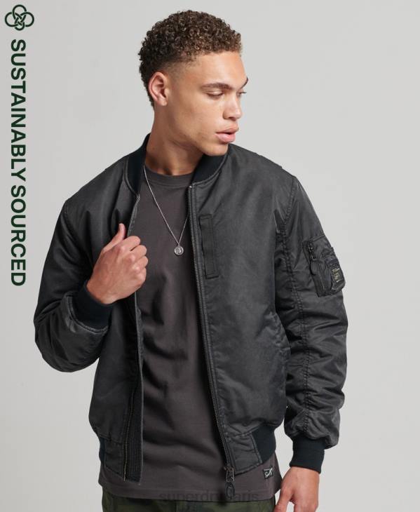 Superdry Hommes blouson vintage ma1 D64Z4647 vêtements gris foncé
