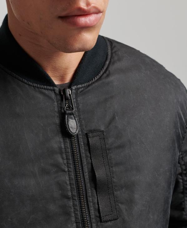 Superdry Hommes blouson vintage ma1 D64Z4647 vêtements gris foncé