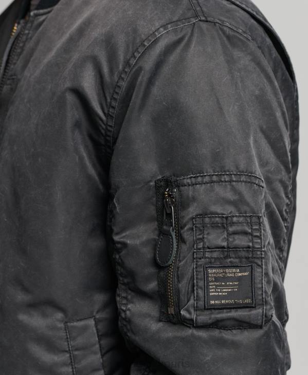 Superdry Hommes blouson vintage ma1 D64Z4647 vêtements gris foncé