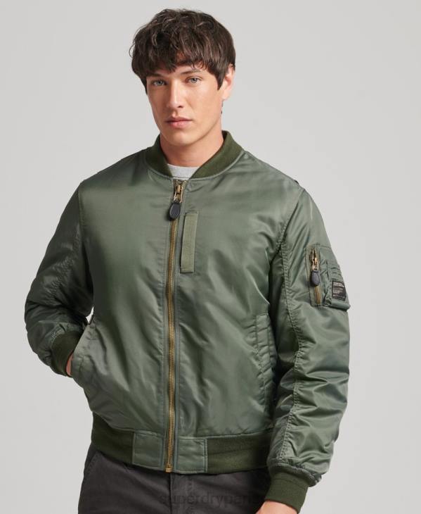 Superdry Hommes blouson vintage ma1 D64Z4656 vêtements vert