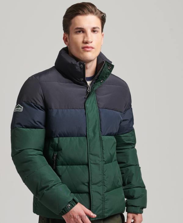 Superdry Hommes bouffée cb rétro vintage D64Z4471 vêtements vert