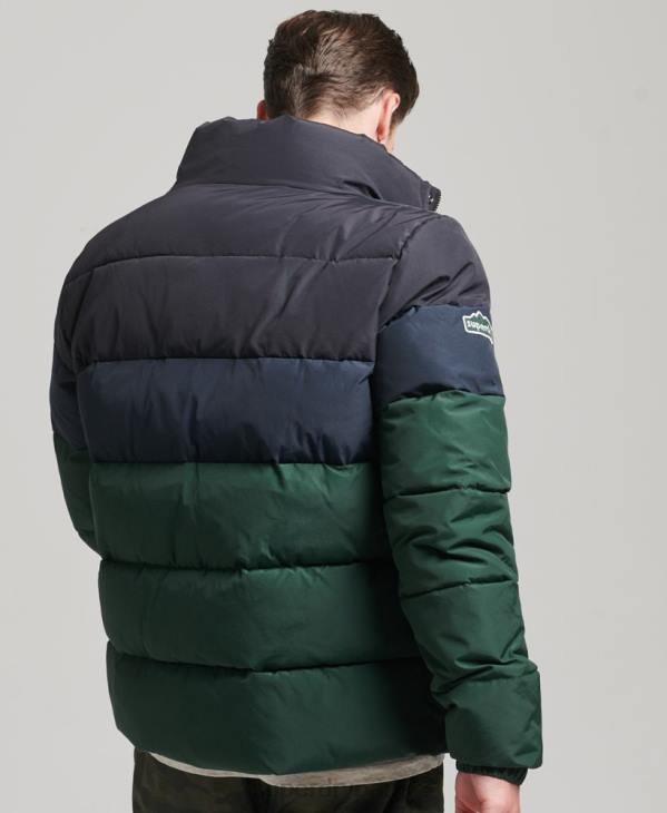 Superdry Hommes bouffée cb rétro vintage D64Z4471 vêtements vert