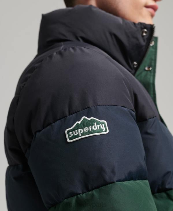 Superdry Hommes bouffée cb rétro vintage D64Z4471 vêtements vert