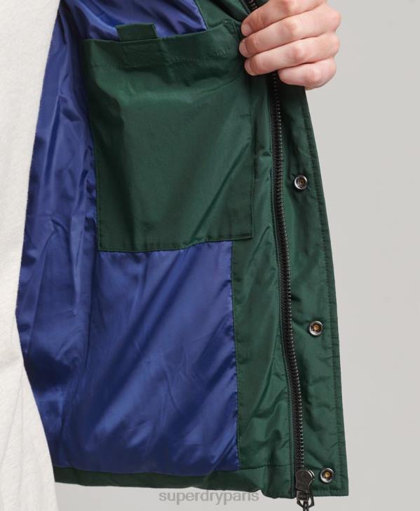 Superdry Hommes bouffée cb rétro vintage D64Z4471 vêtements vert