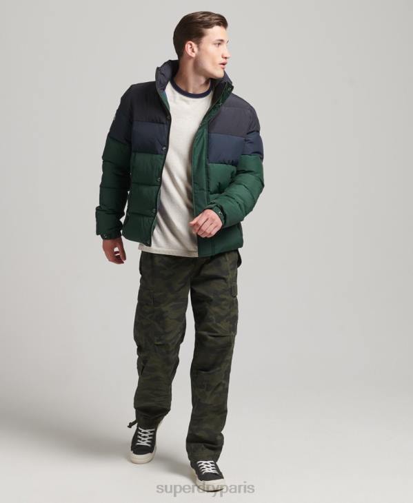 Superdry Hommes bouffée cb rétro vintage D64Z4471 vêtements vert