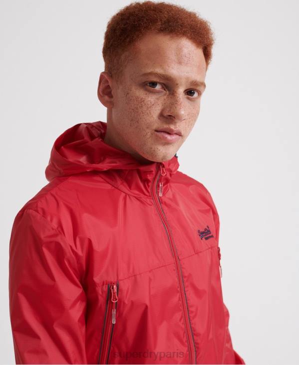 Superdry Hommes cagoule compressible offshore D64Z1186 vêtements rouge