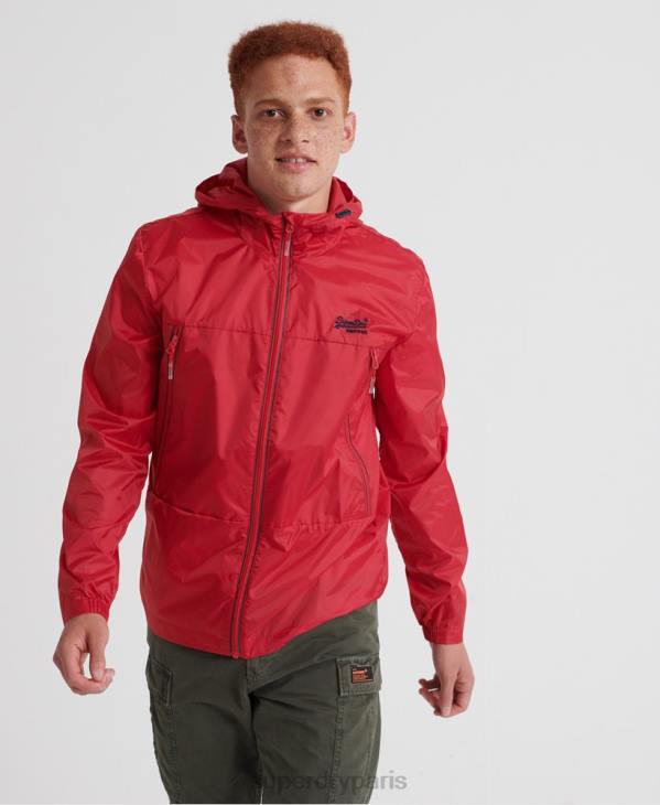 Superdry Hommes cagoule compressible offshore D64Z1186 vêtements rouge