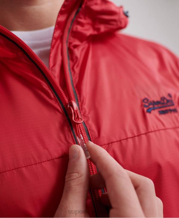 Superdry Hommes cagoule compressible offshore D64Z1186 vêtements rouge