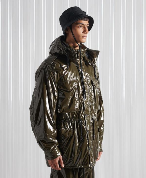Superdry Hommes édition limitée sdx m65 veste haute brillance D64Z4584 vêtements vert