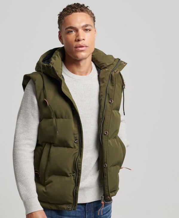 Superdry Hommes doudoune à capuche everest D64Z1017 vêtements vert