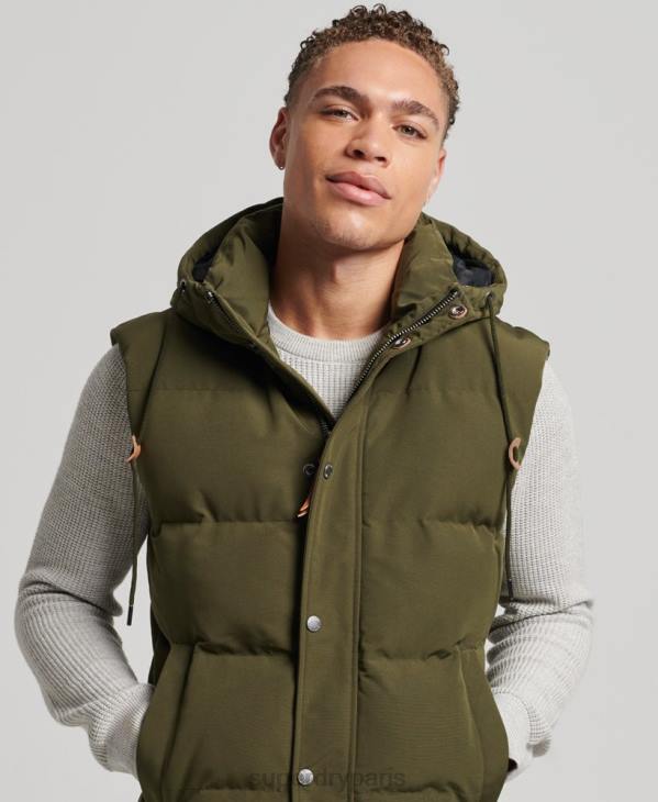 Superdry Hommes doudoune à capuche everest D64Z1017 vêtements vert