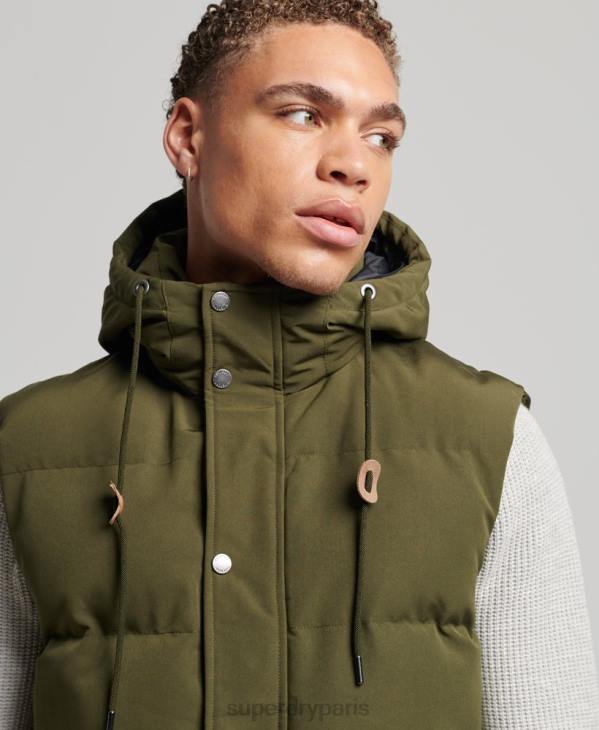 Superdry Hommes doudoune à capuche everest D64Z1017 vêtements vert