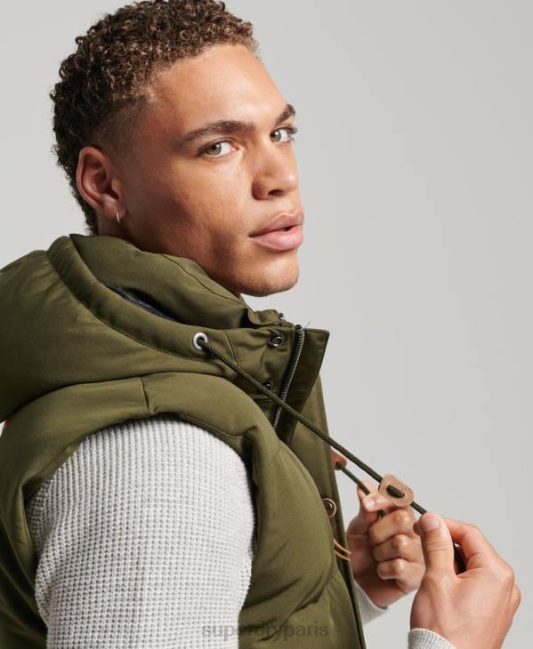 Superdry Hommes doudoune à capuche everest D64Z1017 vêtements vert