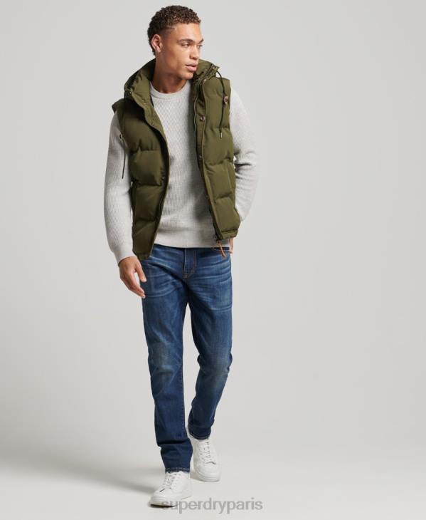 Superdry Hommes doudoune à capuche everest D64Z1017 vêtements vert