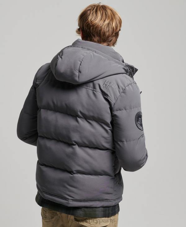 Superdry Hommes doudoune à capuche everest D64Z1049 vêtements gris foncé