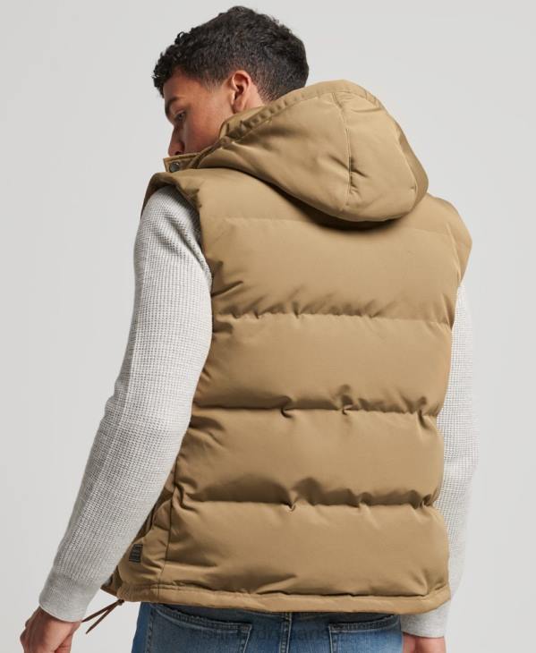 Superdry Hommes doudoune à capuche everest D64Z1065 vêtements brun