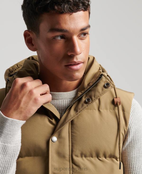 Superdry Hommes doudoune à capuche everest D64Z1065 vêtements brun
