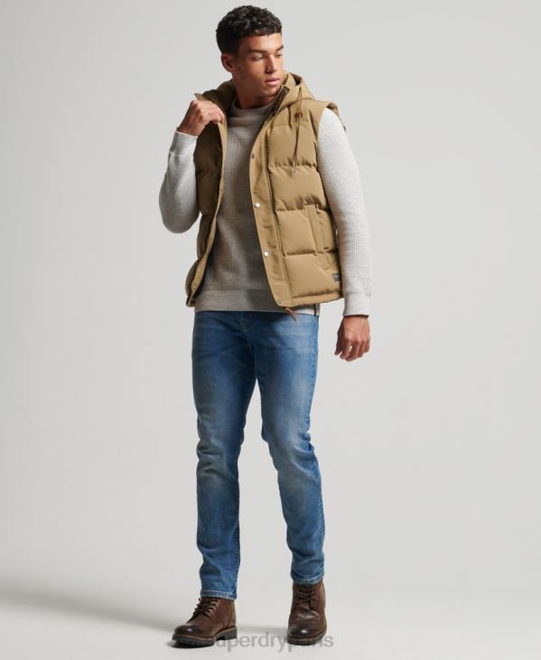 Superdry Hommes doudoune à capuche everest D64Z1065 vêtements brun