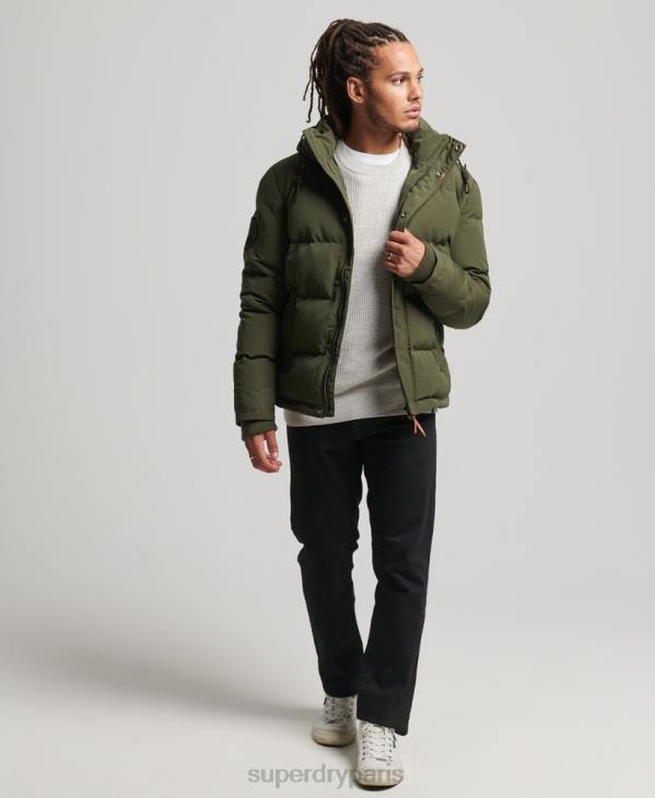 Superdry Hommes doudoune à capuche everest D64Z1077 vêtements vert