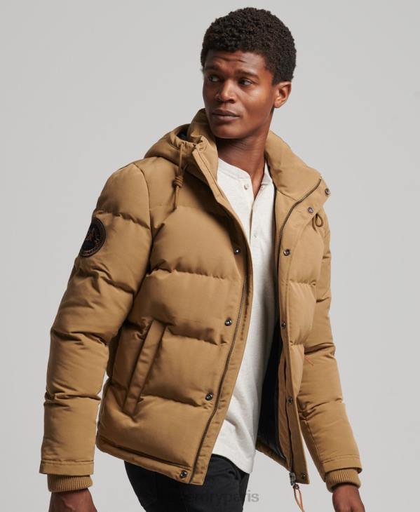 Superdry Hommes doudoune à capuche everest D64Z1093 vêtements brun