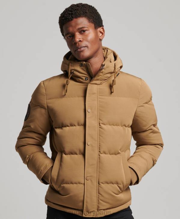 Superdry Hommes doudoune à capuche everest D64Z1093 vêtements brun