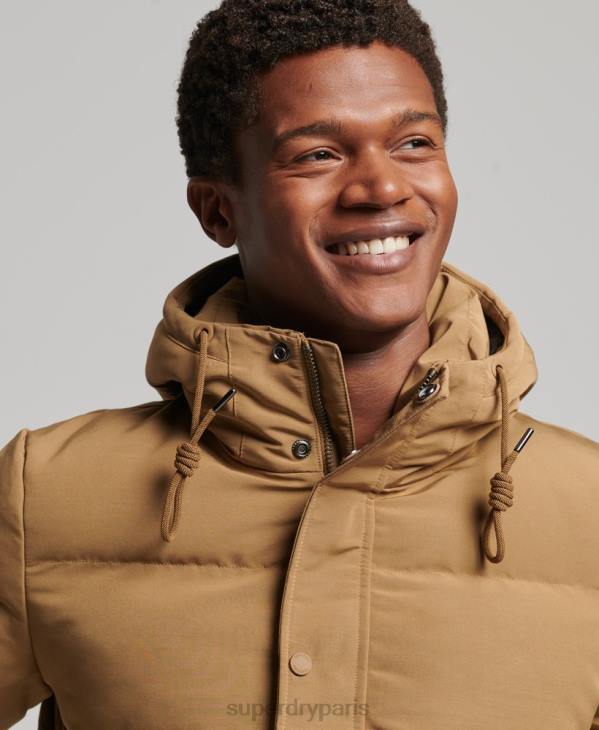 Superdry Hommes doudoune à capuche everest D64Z1093 vêtements brun