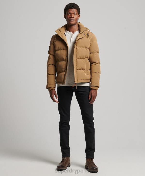Superdry Hommes doudoune à capuche everest D64Z1093 vêtements brun