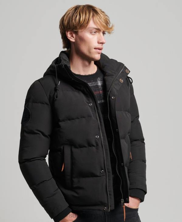 Superdry Hommes doudoune à capuche everest D64Z1095 vêtements gris foncé