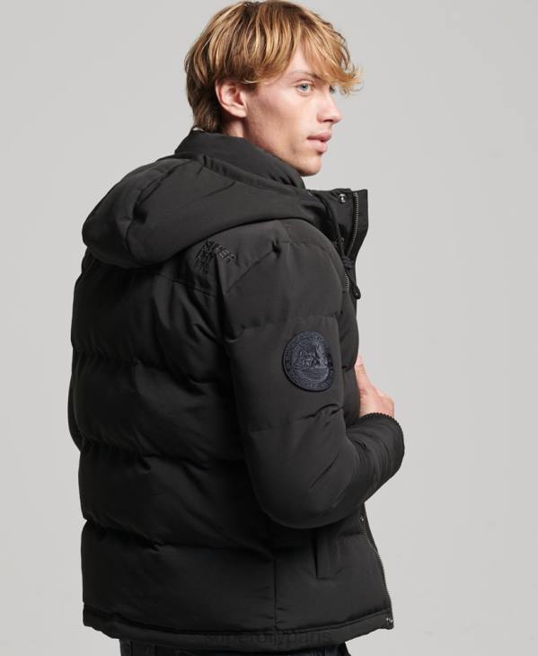 Superdry Hommes doudoune à capuche everest D64Z1095 vêtements gris foncé