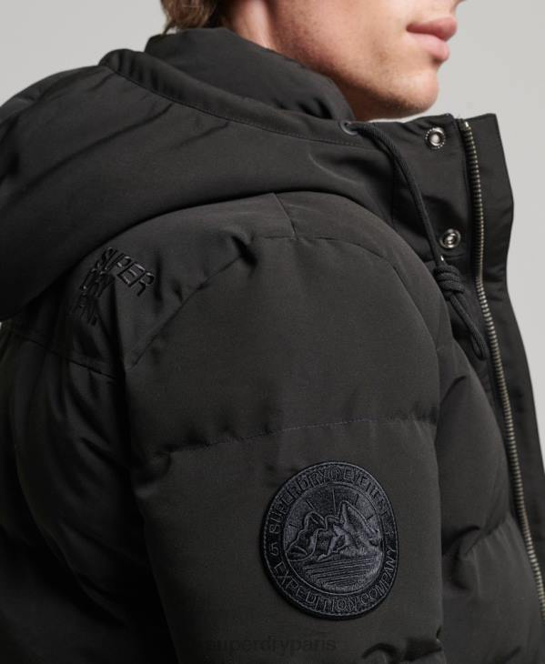 Superdry Hommes doudoune à capuche everest D64Z1095 vêtements gris foncé