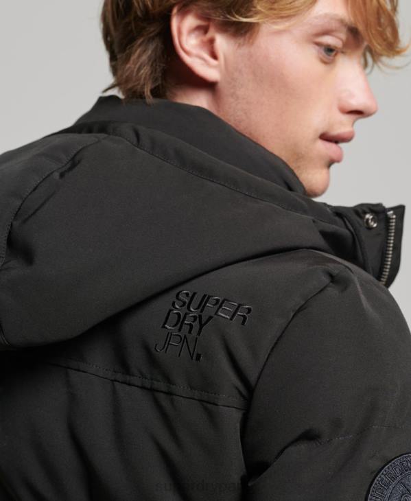 Superdry Hommes doudoune à capuche everest D64Z1095 vêtements gris foncé