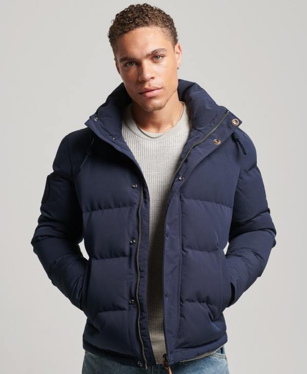 Superdry Hommes doudoune à capuche everest D64Z1106 vêtements marine