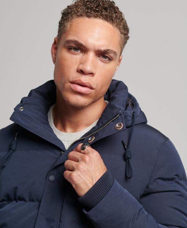 Superdry Hommes doudoune à capuche everest D64Z1106 vêtements marine