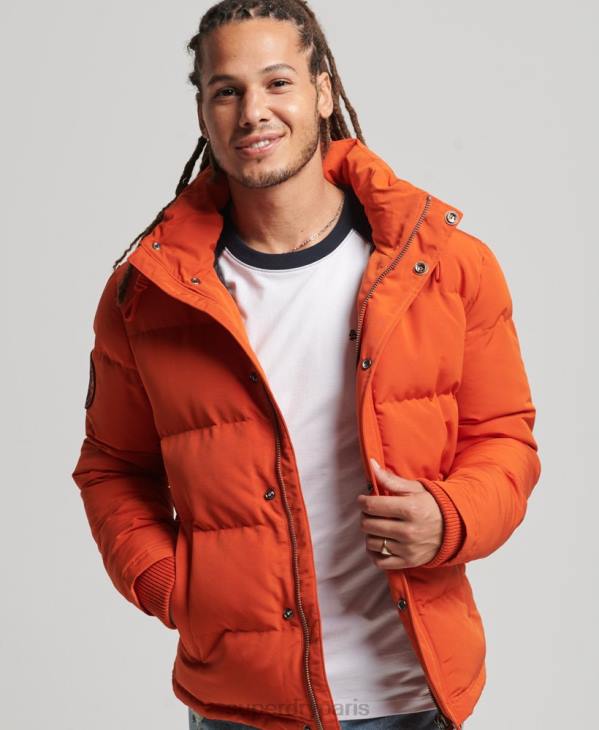 Superdry Hommes doudoune à capuche everest D64Z1122 vêtements orange