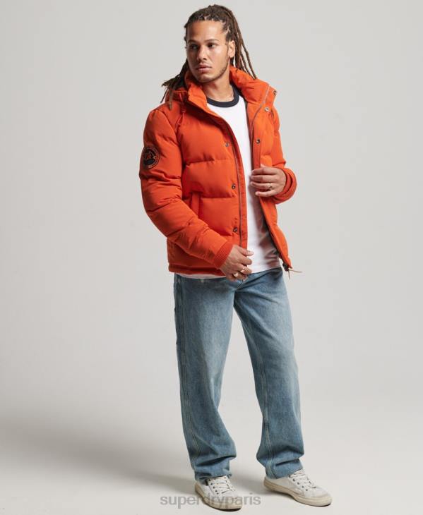Superdry Hommes doudoune à capuche everest D64Z1122 vêtements orange
