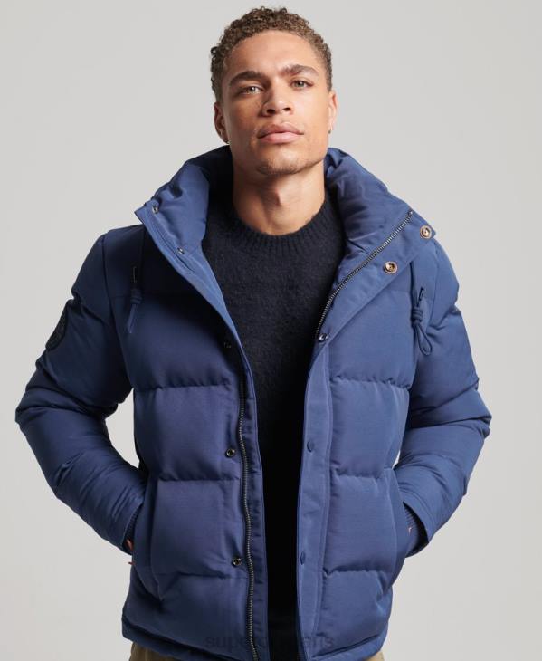 Superdry Hommes doudoune à capuche everest D64Z1129 vêtements marine