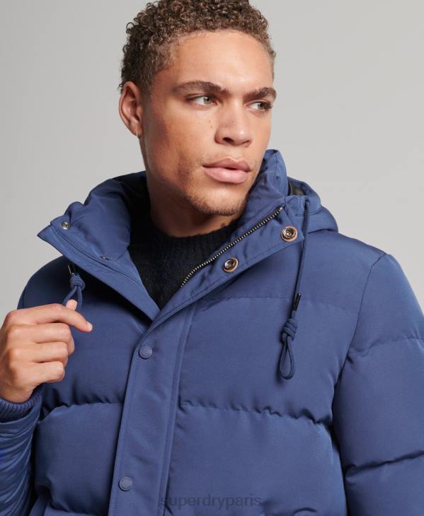 Superdry Hommes doudoune à capuche everest D64Z1129 vêtements marine
