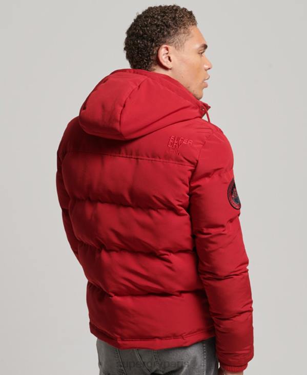 Superdry Hommes doudoune à capuche everest D64Z1135 vêtements rouge