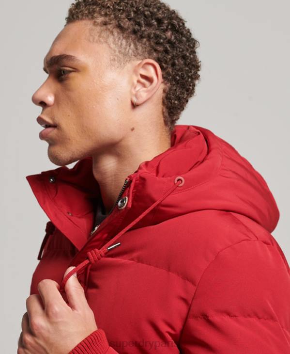 Superdry Hommes doudoune à capuche everest D64Z1135 vêtements rouge
