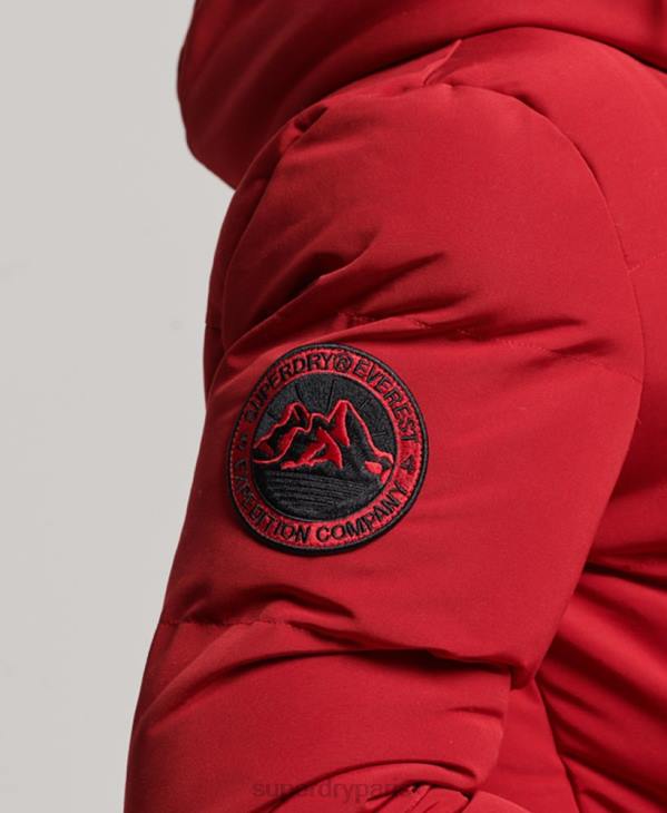 Superdry Hommes doudoune à capuche everest D64Z1135 vêtements rouge