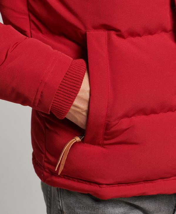 Superdry Hommes doudoune à capuche everest D64Z1135 vêtements rouge