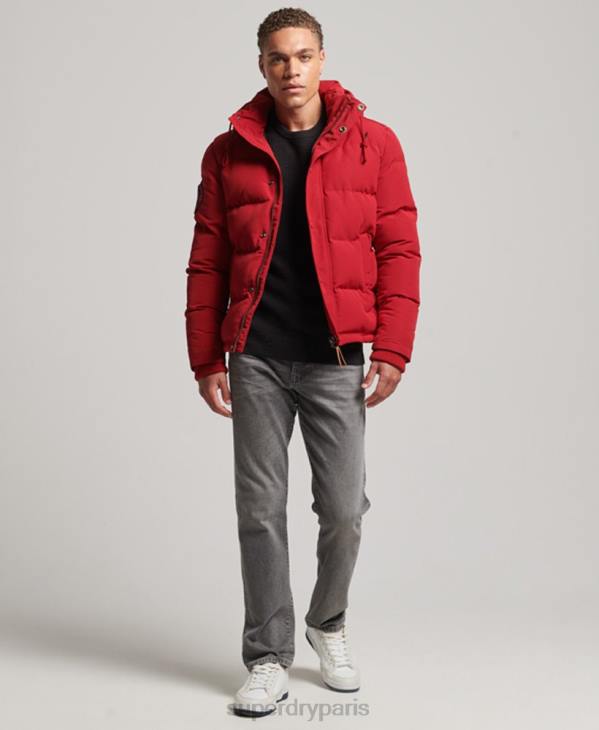 Superdry Hommes doudoune à capuche everest D64Z1135 vêtements rouge