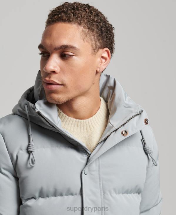 Superdry Hommes doudoune à capuche everest D64Z1158 vêtements bleu clair