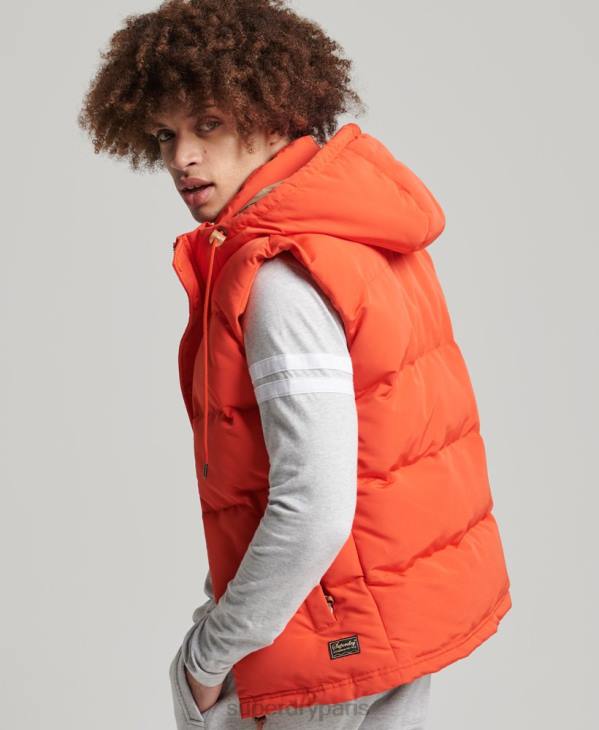 Superdry Hommes doudoune à capuche everest D64Z4460 vêtements orange