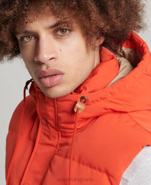 Superdry Hommes doudoune à capuche everest D64Z4460 vêtements orange