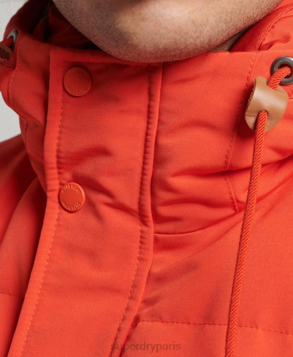 Superdry Hommes doudoune à capuche everest D64Z4460 vêtements orange