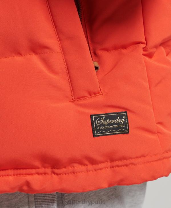 Superdry Hommes doudoune à capuche everest D64Z4460 vêtements orange
